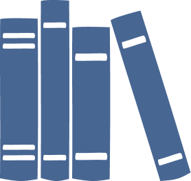 icon representing books on a shelf
