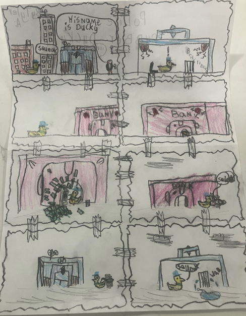 Hand Drawn Comic Titled Rubber Ducky police