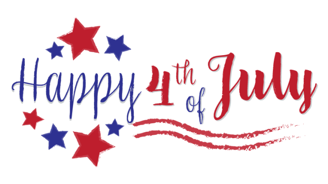 Patriotic themed Happy 4th of July